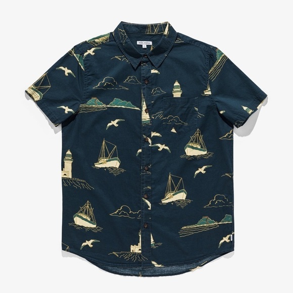 Banks 100% cotton NWT mariner print navy short sleeved - Picture 9 of 11